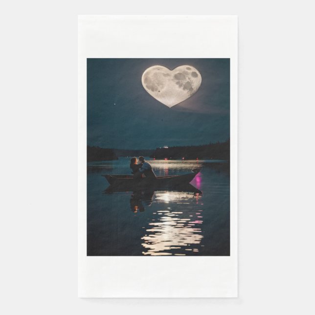 Liebe auf dem Mond Serviette (Vorderseite)
