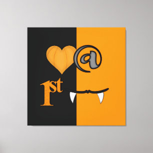 Liebe auf den ersten Biss Halloween Leinwanddruck