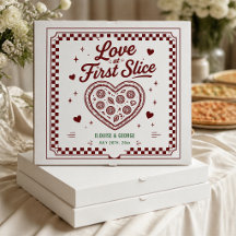 Liebe auf den ersten Bissen Herz Hochzeit Pizza Bo
