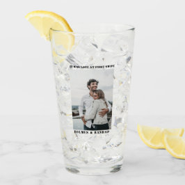 Liebe auf den ersten Blick Ehepaar Valentinstag Glas