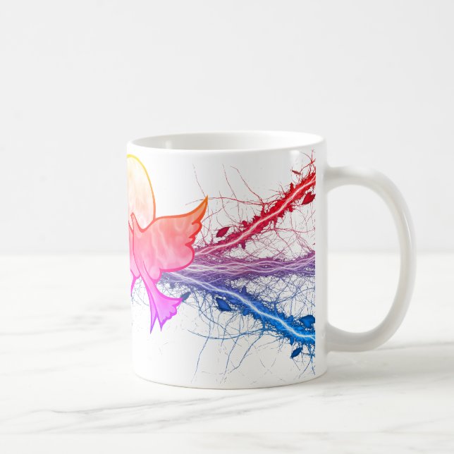 Liebe auf den ersten Blick Tasse Herz umgeben von  (Rechts)