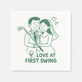"Liebe auf den ersten Schwung" Golfer's Style Papi Serviette