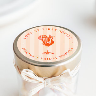 Liebe auf den ersten Spritz Brautparty-Geschenk Runder Aufkleber