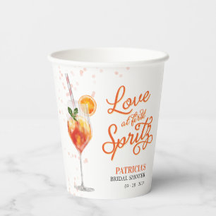 Liebe auf den ersten Spritz - Brautparty Pappbecher
