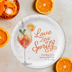 Liebe auf den ersten Spritz - Brautparty Pappteller