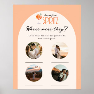 Liebe auf den ersten Spritz Brautphoto Wo waren si Poster