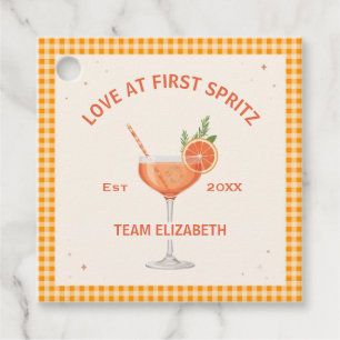 Liebe auf den ersten Spritz Citrus Brautparty Geschenkanhänger