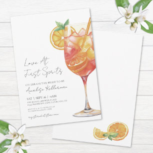 Liebe auf den ersten Spritz Cocktail Brautparty Einladung