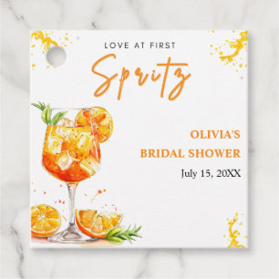 Liebe auf den ersten Spritz Cocktail Orange Brautp Geschenkanhänger