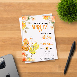 Liebe auf den ersten Spritz Floraler Cocktail-Jung Acryleinladungen