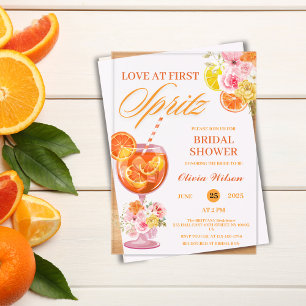 Liebe auf den ersten Spritz Floraler Cocktail-Jung Acryleinladungen