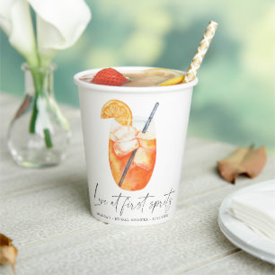 Liebe auf den ersten Spritz Junggesellinnenabschie Pappbecher
