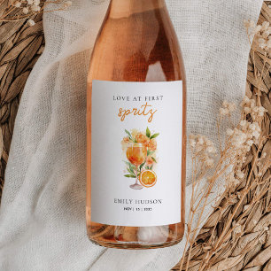 Liebe auf den ersten Spritz-Junggesellinnenabschie Weinetikett