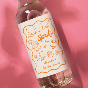 Liebe auf den ersten Spritz Junggesellinnenabschie Weinetikett