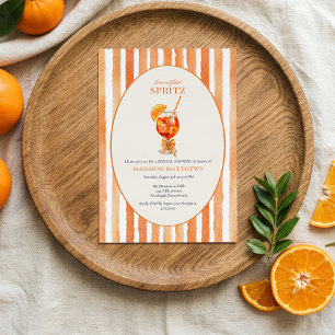 Liebe auf den ersten Spritz Orange Brautparty-Einl Einladung