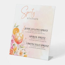 Liebe auf den ersten Spritz Signature Drink Bar Me Sockelschild