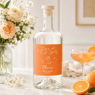 Liebe auf den ersten Spritzer Alkoholflaschenetikett