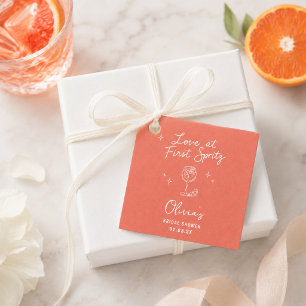 Liebe auf den ersten Spritzer Brautparty Geschenkanhänger