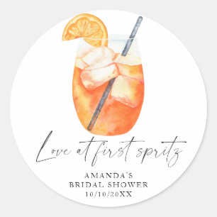 Liebe auf den ersten Spritzer - Brautparty Runder Aufkleber
