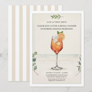 Liebe auf den ersten Spritzer: Coastal Chic Brautp Einladung