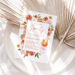 Liebe auf den ersten Spritzer Florale Hochzeitsdus Einladung