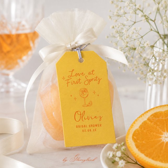 Liebe auf den ersten Spritzer  Geschenkanhänger (Von Creator hochgeladen)