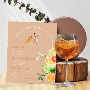 Liebe auf den ersten Spritzer Signature-Getränk Poster