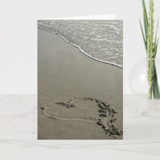 Liebe auf der Beach Blank Grußkarte Karte (Vorderseite)