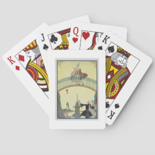 Liebe auf der Brücke, Illustration für "Fetes Gala Spielkarten