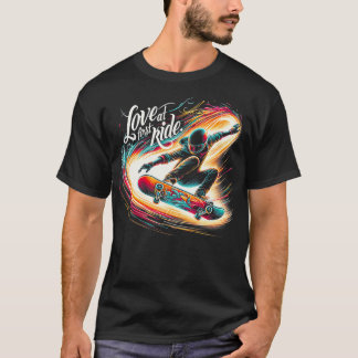 Liebe auf der ersten Fahrt Skateboarding Funny Gra T-Shirt