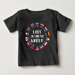 Liebe auf der ganzen Welt Sprachen  Baby T-shirt