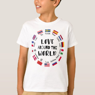 Liebe auf der ganzen Welt Sprachen  T-Shirt