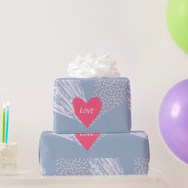 Liebe auf einem Herzen Geschenkpapier (Von Creator hochgeladen)