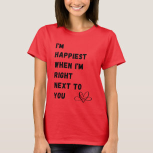 Liebe auf Frauenrotes Hemd T-Shirt