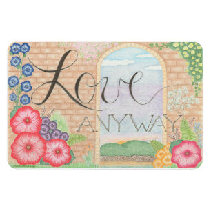 Liebe auf jeden Fall (floral) Flexible Magnet
