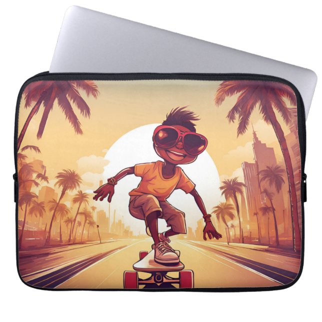 Liebe auf Rädern - Cooles Skateboarden Herzdesign  Laptopschutzhülle (Vorderseite)