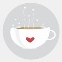Liebe-Aufkleber auf Grau