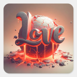 Liebe Aufkleber - Romantisches Lava Design