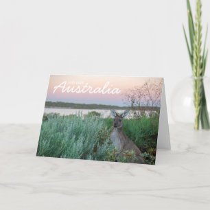 Liebe aus Australien Kangaroo Sunset Lake Karte