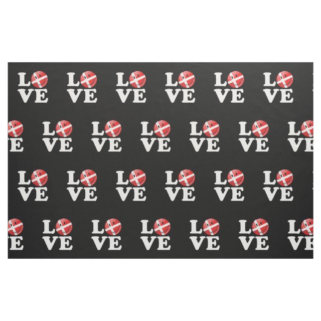 Liebe aus Dänemark - Lächelflagge Stoff (Fat Quarter (45,7 x 55,9 cm))
