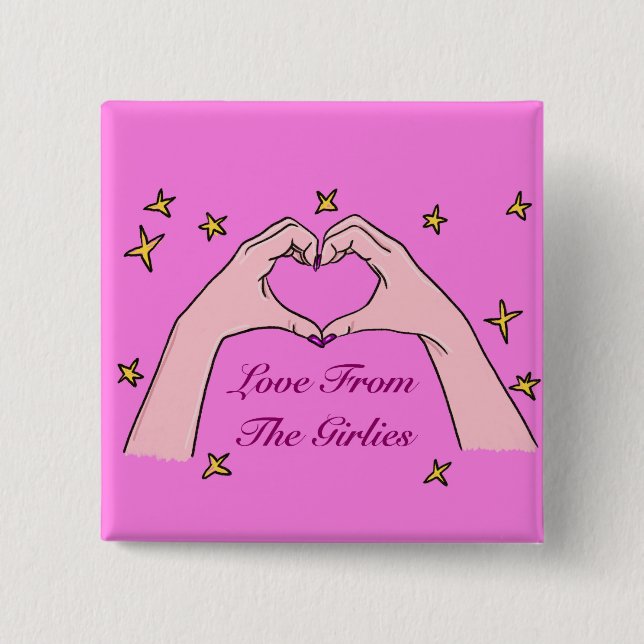Liebe aus dem Girlies-Abzeichen Button (Vorderseite)