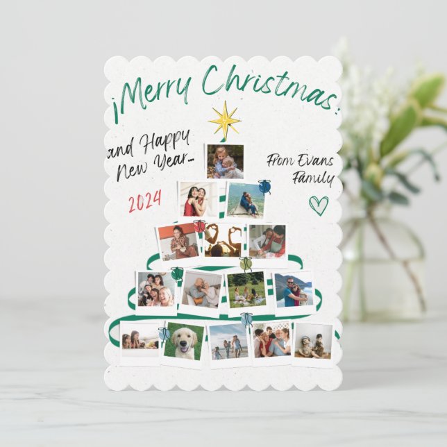 Liebe aus der Familie Evans für Frohe Weihnachtska (Stehend Vorderseite)