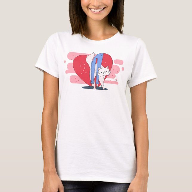 Liebe aus der Katze, 1950 Cartoon Katze T-Shirt (Vorderseite)