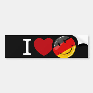 Liebe aus Deutschland - Lächelflagge Autoaufkleber