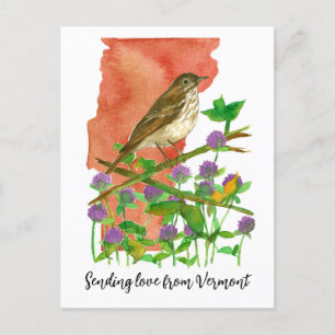 Liebe aus Vermont Bird Clover senden Postkarte