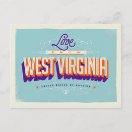 Liebe aus West Virginia Postkarte