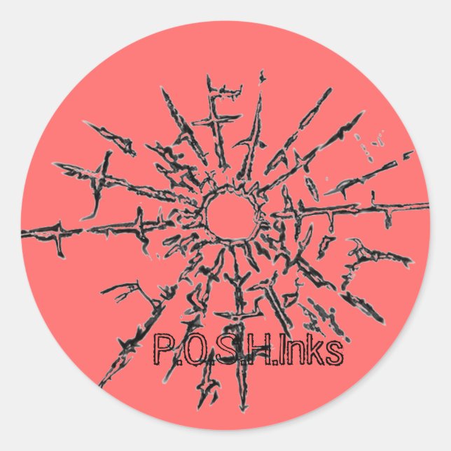 Liebe aus zerbrochenem Glas Runder Aufkleber (Vorderseite)