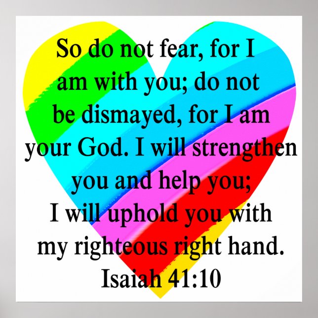 LIEBE AUSGEFÜLLT ISAIAH 41:10 DESIGN POSTER (Vorne)