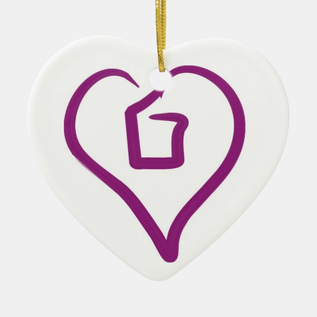 Liebe außerhalb der Kasten-Verzierung Keramik Ornament (Vorne)