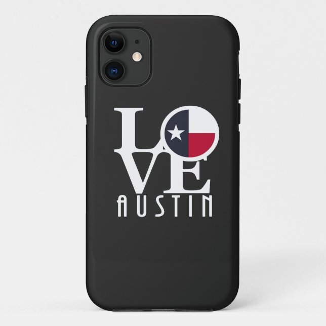 LIEBE Austin Texas Case-Mate iPhone Hülle (Rückseite)